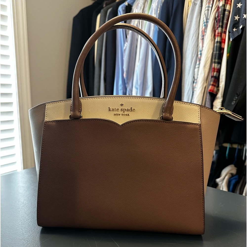 Kate Spade two-toned Tan shoulder bag EUC
